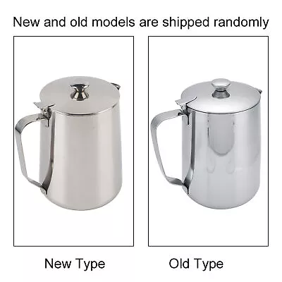 (350ml)Stainless Steel Coffee Cup Mug Milk Frothing Pitcher Jug W/Lid HG • £12.28