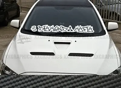 3 Diamond Mafia Windshield Banner Decal Sticker JDM Fits Mitsubishi Car Window • $14.99