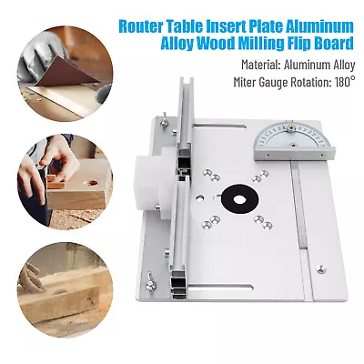 Router Table Insert Plate Miter Gauge For Woodworking Table Saw Multifunctional • $55