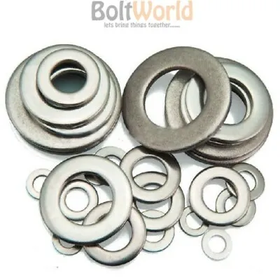 A4 Marine Grade Stainless Steel Form A Washers Thick Washer To Fit Bolts Screws • £63.72