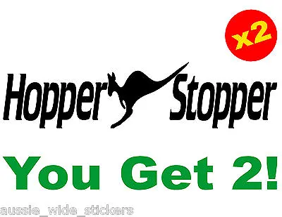 $6.90 • Buy 2x HOPPER STOPPER BNS Offroad 4x4 Ute Bullbar Funny Stickers 200mm 
