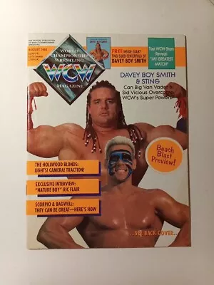 WCW Magazine August 1993 (Poster Still Attached) • $25