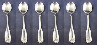 SET OF SIX - Oneida Silverplate SILVER SHELL Large Round Soup Spoons COMMUNITY • $39.99