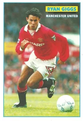 Ryan Giggs - MANCHESTER UNITED - 1990's 'Soccer Stars' Postcard • £1.20