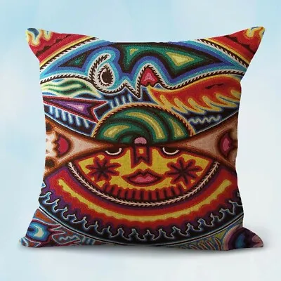 Folk Art Indigenous Mexican Cushion Cover Decorative Pillow Covers • $15.89