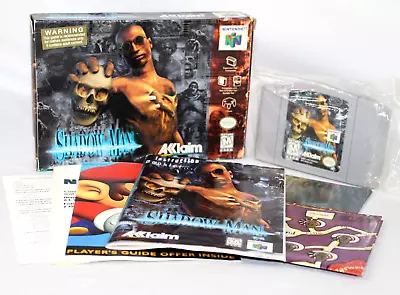 Shadow Man N64 Complete CIB NICE SHAPE W/ RARE Map Poster & Registration! • $79.99