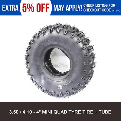 3.50 / 4.10 - 4  Inch Knobby Tyre Tire 49cc Mini ATV QUAD Gokart Buggy Bike • $29.33