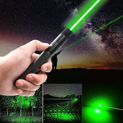 3000Miles Strong Beam Green Laser Pointer Pen 532nm Lazer Torch USB Rechargeable • £10.59