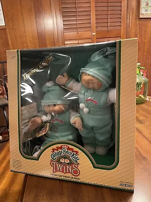 Cabbage Patch Twins 1985 Limited Edition Boys Blue Eyes NIB Box Never Opened • $250