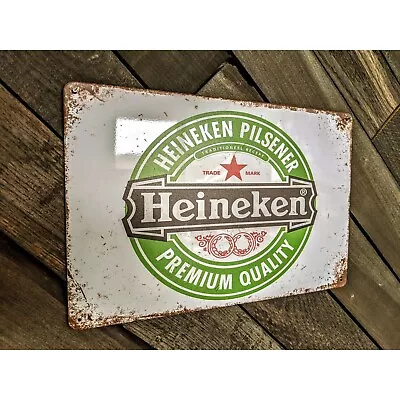 Heineken Vintage Style Sign - Beer Signs - 12in X 8in • $19.50