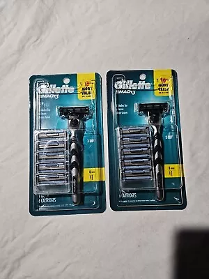 NEW  Gillette Mach3 Men's Razor Blade Refills 2 Handles 12 Cartridges Free S&H  • $19.99