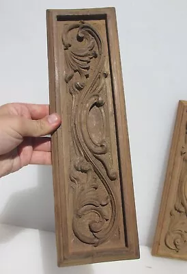 £20 • Buy Vintage Carved Wooden Panel Plaque Old Wood Shell Fan Rococo Antique
