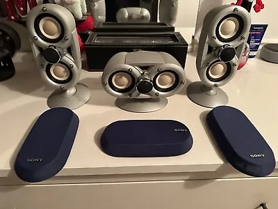 Sony MS7 Pascal Home Cinema Satellite Speakers Real Metal Build - Set Of 3 • £49.95