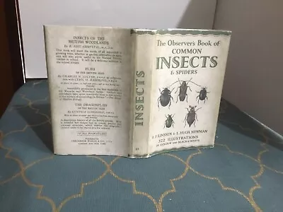 Observers Book Of Common Insects & Spiders 1954 + Copy Dust Jacket  • £12.99