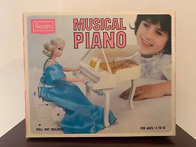 Vintage SEARS Musical Piano 70's Fits Barbie & Same Size Fashion Doll Works • $49.99