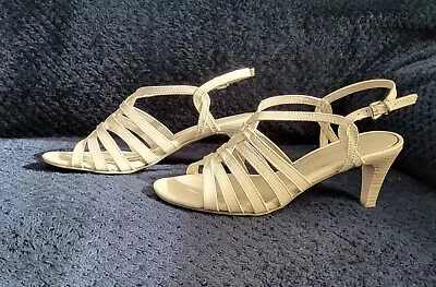 Marco Tozzi Medium Heel White Sandals Shoes Size 38 UK 5 • £8