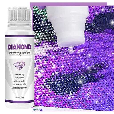 1-4Bottles Diamond Art Sealer 5D Permanent Hold DIY Diamond Painting Puzzle Glue • $15.95