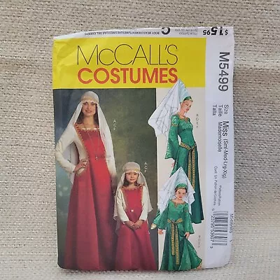 New McCall's Women's Costume Pattern M5499 Medieval Size SML&XL 2208125 • $9.99