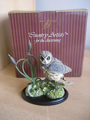 Country Artists Short Eared Owl With Bulrushes Figure With Box • £35