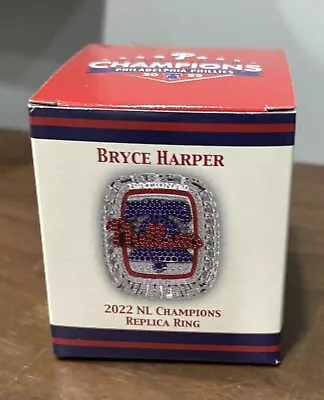 Phillies SGA 7/15/23 - Bryce Harper 2022 NL Champions Replica Ring - NEW In BOX! • $40