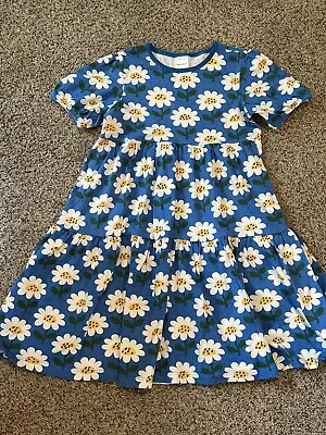 Hanna Andersson Blue Floral Tiered Dress 130 US 8 • $12.99