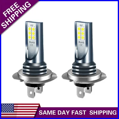 2X H7 LED Headlight Bulb Kit High Low Beam 110W 30000LM Super Bright 6000K White • $11.28