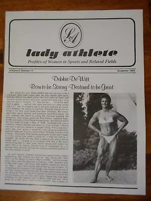 LADY ATHLETE Female Bodybuilding Muscle Booklet DEBBIE DEWITT 11-81 • $12.50