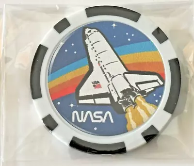 NASA - Space Shuttle - Magnetic Clay Poker Chip - Golf Ball Marker • $5.95