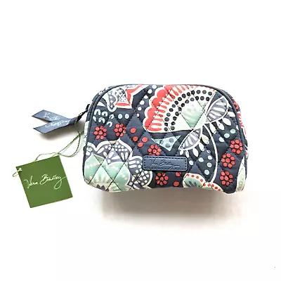 Vera Bradley Nomadic Floral Pattern Small Quilted Cosmetic Bag Plastic Lined NEW • $24