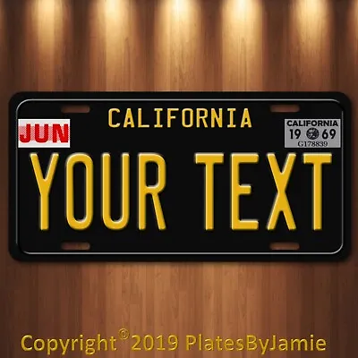 Black California YOUR TEXT MONTH YEAR Customized Aluminum Vanity License Vintage • $19.97