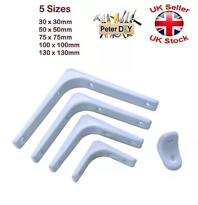 £1.09 • Buy WHITE Corner Brace ANGLE BRACKET HOME WARDROBE Mending Narrow Small 5 Sizes