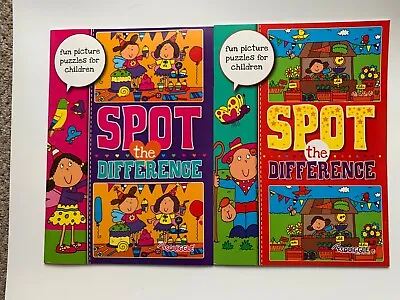 £4.25 • Buy 2 X Spot The Difference Books Puzzle Challenge Activity For Kids/Children