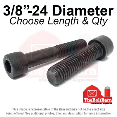 3/8 -24 Allen Socket Head Alloy Cap Screws Bolts Black Oxide FINE(Pick Size Qty) • $15.41