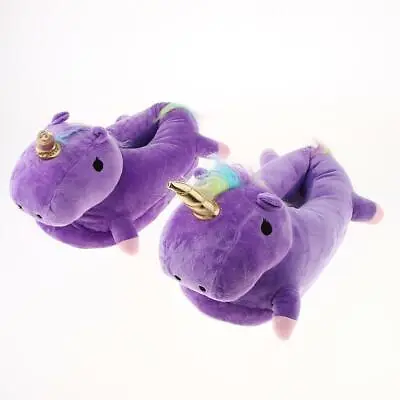 Cute Plush Animal Unicorn Slipper Indoor Home Winter Slipper House Shoes - • $28.46