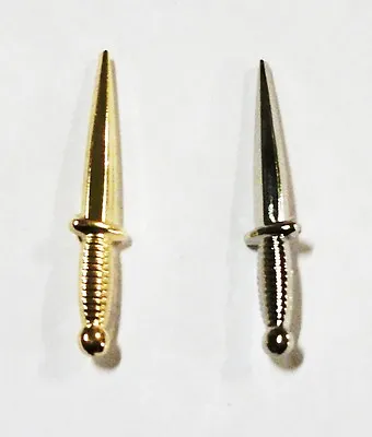 Commando Dagger Lapel Pin Or Walking Stick Mount - Gold Or Silver Coloured Metal • £6.95