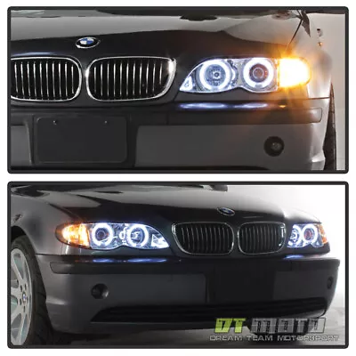 2002 2003 2004 2005 BMW E46 4DR Sedan Halo Projector Headlights W/ Corner Lamps • $178.99