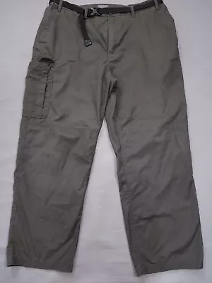 Mens Craghoppers Trousers Size 40 R Hiking Grey Relaxed Fit With Belt • £14.99