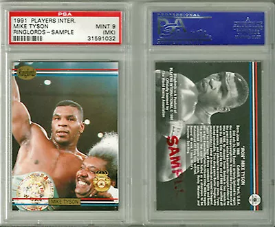 Vintage PSA 9 Mike Tyson 1991 Players International Ringlords Promo Card MINT • $999.99