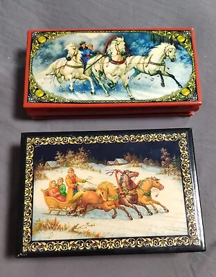 $35 • Buy VINTAGE Soviet Wood Casket.Pasted Pictures. USSR Original. Jewel Box.