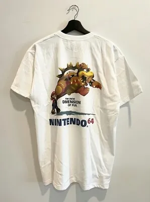 Nintendo N64 New Dimension Of Fun Vintage White T-Shirt Men's L • $30