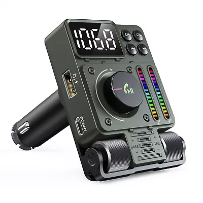 LENCENT Car Bluetooth 5.3 FM Transmitter Receiver Radio MP3 Adapter PD30W Type-C • $30.99