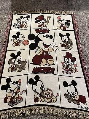 Goodwin Weavers Baby Mickey Tapestry Throw Blanket • £38.56