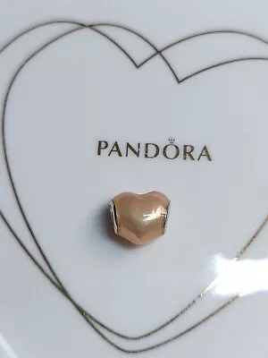 Genuine Pandora Silver 💗 Glittery Heart Soft Pink Enamel 🩷 Charm S925 ALE • £20