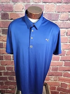 Puma Men's XXL 2XL Blue White Purple Short Sleeve Golf Polo Shirt ⛳ • $23.98