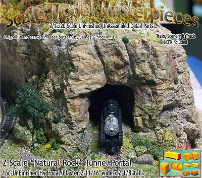 Natural Rock” Tunnel Portal Scale Model Masterpieces  Z Scale *NEW!* • $7.87