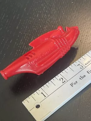 Pyrotomic Vintage 1950s Whistle Red Space Age Atomic SpaceShip Toy Pyro Old Rare • $25.99