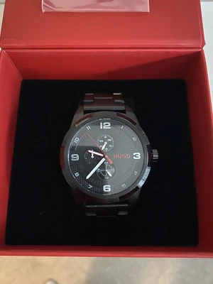 £95 • Buy HUGO Grip Men's Black Ion Plated Bracelet Watch RRP £217
