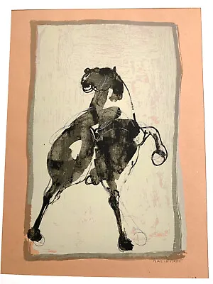 Marino Marini Limited Edition Lithograph Titled: Cavallo 1950 Signed & Dated • $420