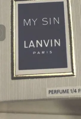 MY SIN BY LANVIN 1/4 Ounce EXTRAIT PARFUM VINTAGE SPLASH (NEW WITH BOX) • $79.98