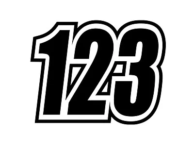 4 X Custom Race Numbers Vinyl Stickers For Motocross Racing Kart MX Pit Bike. • £4.99